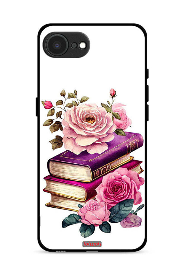 Apple iPhone 16e Protective Case Cover Roses And Books