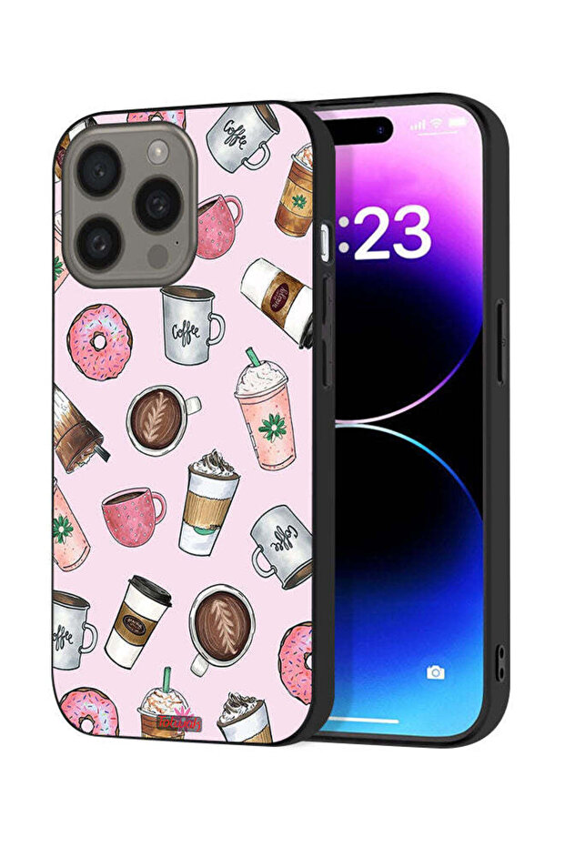 غطاء حماية لجهاز Apple iPhone 15 Pro Max بتصميم فن محبي القهوة