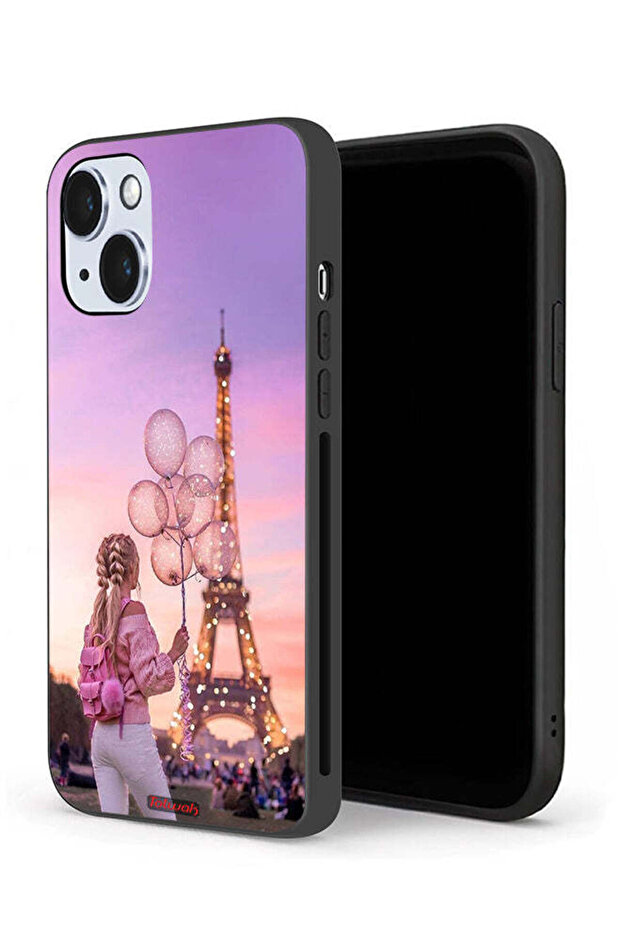 جراب حماية لهاتف Apple iPhone 14 Plus - فتاة تحمل بالونات