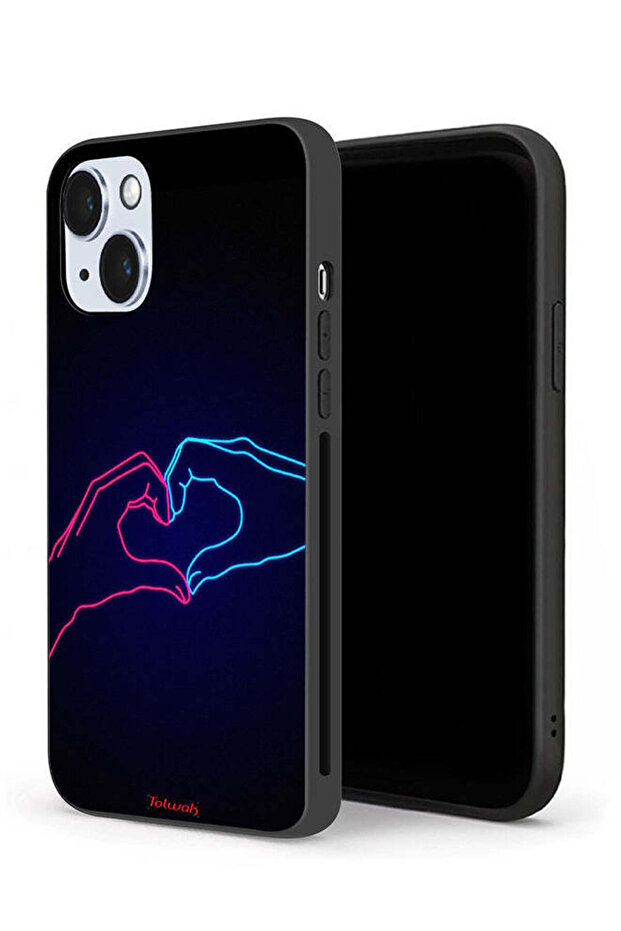 Apple iPhone 14 Protective Case Touching Hand Making Heart