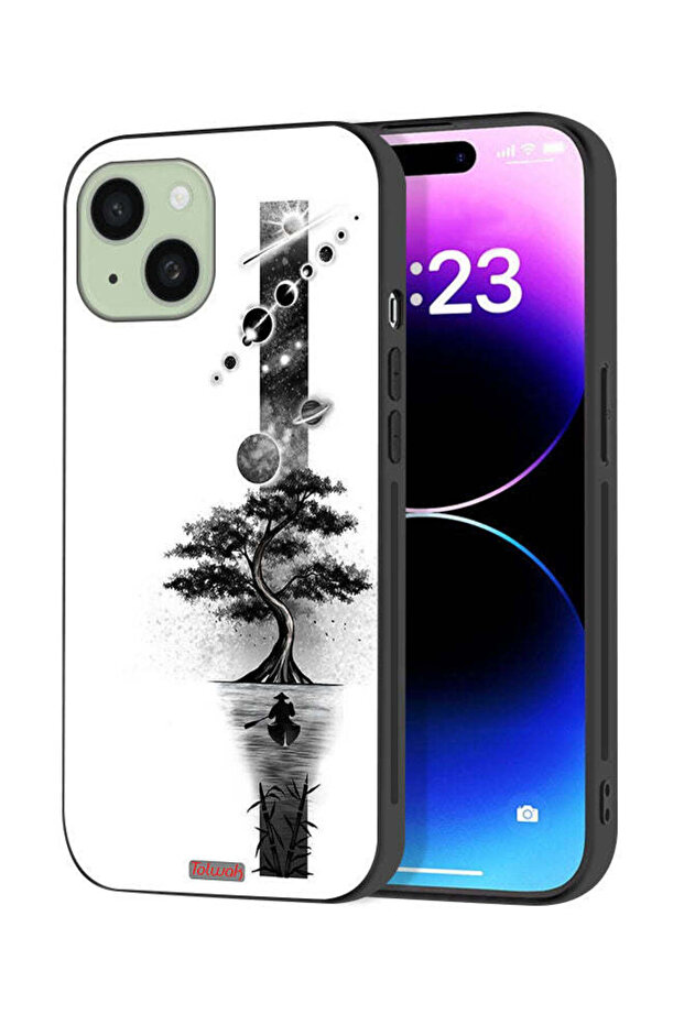 غطاء حماية لجهاز Apple iPhone 15 Plus بتصميم فن الأرض والفضاء