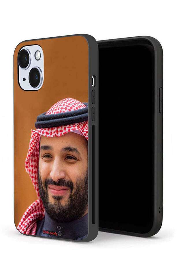 غطاء حماية لجهاز آيفون 14 بلس من تصميم محمد بن سلمان