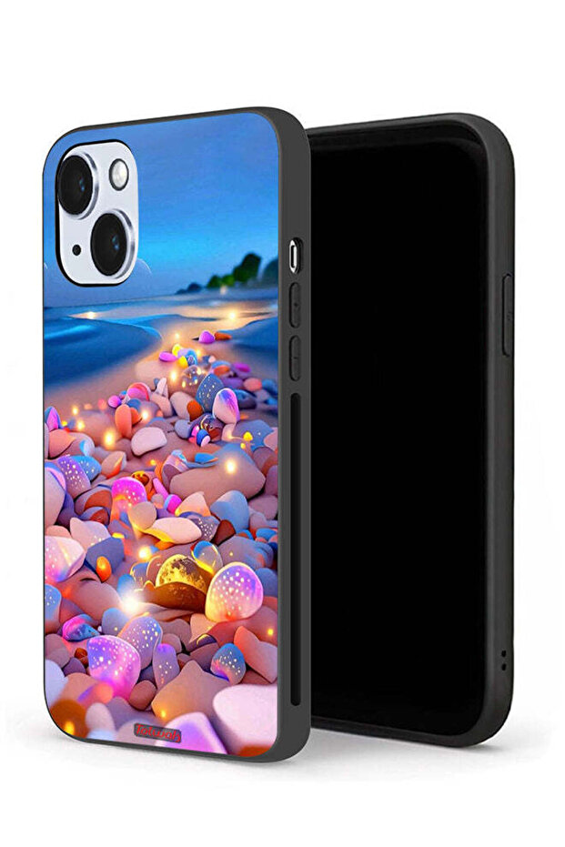 غطاء حماية لجهاز Apple iPhone 14 Plus برسومات الأحجار الفنية