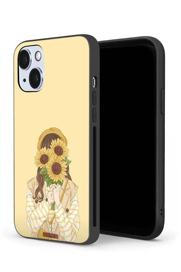 غطاء حماية لجهاز Apple iPhone 14 Plus بغطاء الوجه مع زهور عباد الشمس