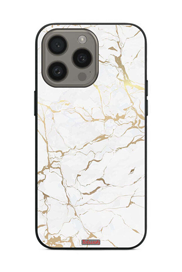 غطاء حماية لجهاز Apple iPhone 15 Pro Max بنمط رخامي - 2