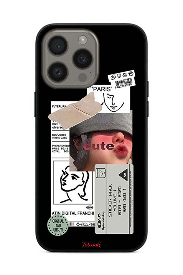 Apple iPhone 15 Pro Max Protective Case Cover Cute Sticker - 2