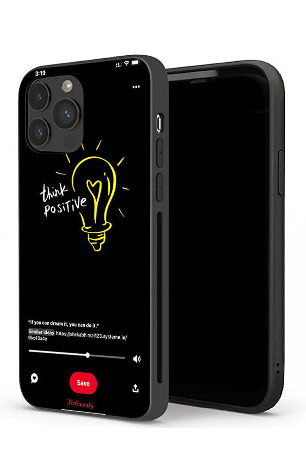 جراب حماية لجهاز Apple iPhone 13 Pro - فكر بإيجابية