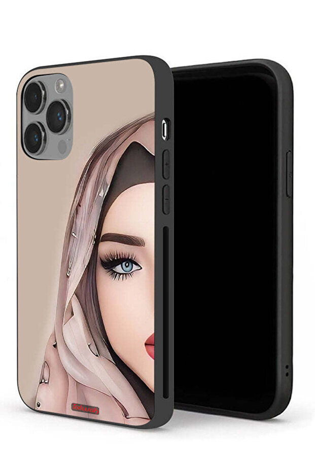 جراب حماية لجهاز Apple iPhone 14 Pro Max بتصميم فتاة نصف الوجه