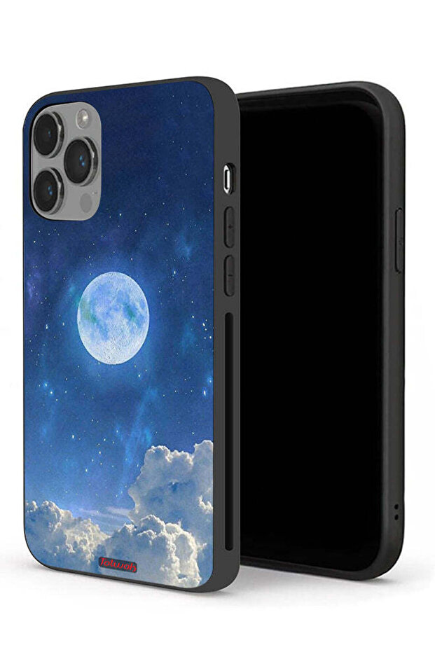 غطاء حماية لجهاز Apple iPhone 14 Pro بتصميم غيوم القمر - 1