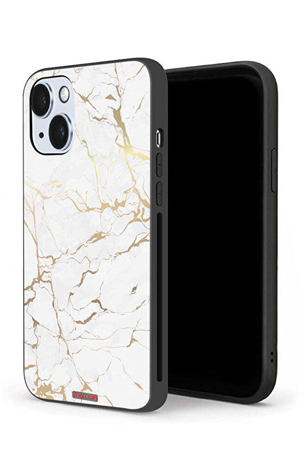 جراب حماية لجهاز Apple iPhone 14 Plus بنمط رخامي - 1