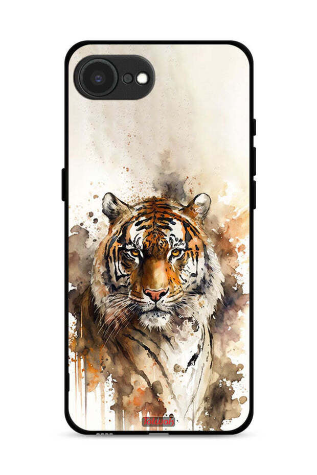 غطاء حماية لجهاز Apple iPhone 16e بتصميم فن تجريدي من جلد الفهد
