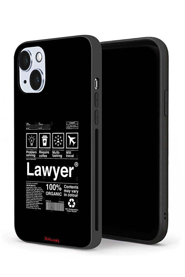 جراب حماية لجهاز Apple iPhone 14 Plus بملصق محامٍ