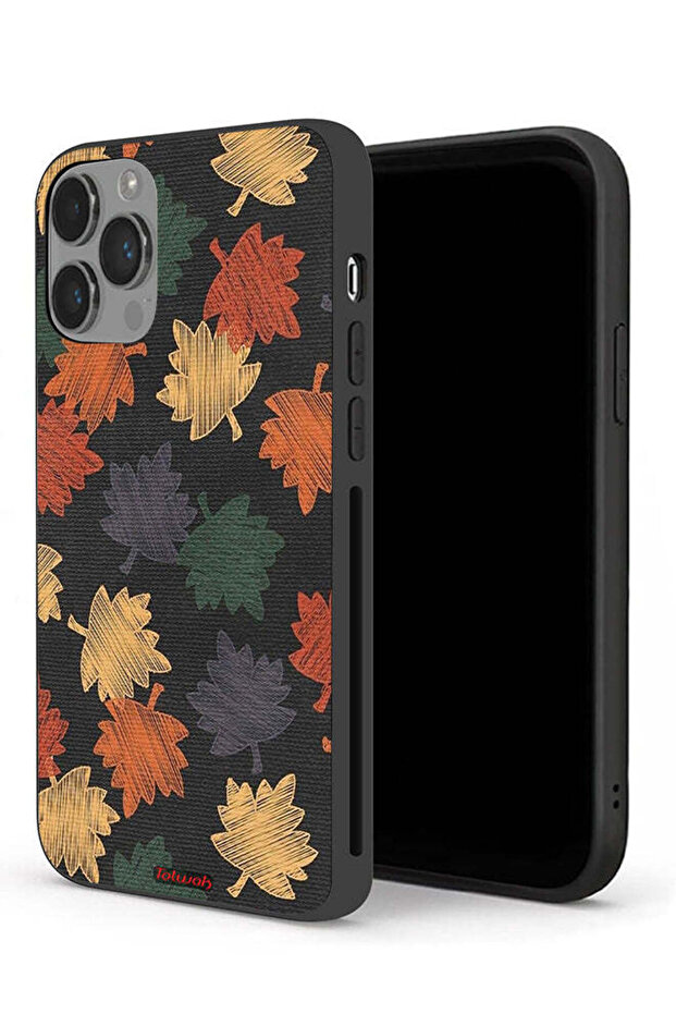 غطاء حماية لجهاز Apple iPhone 14 Pro Max برسومات أوراق الخريف