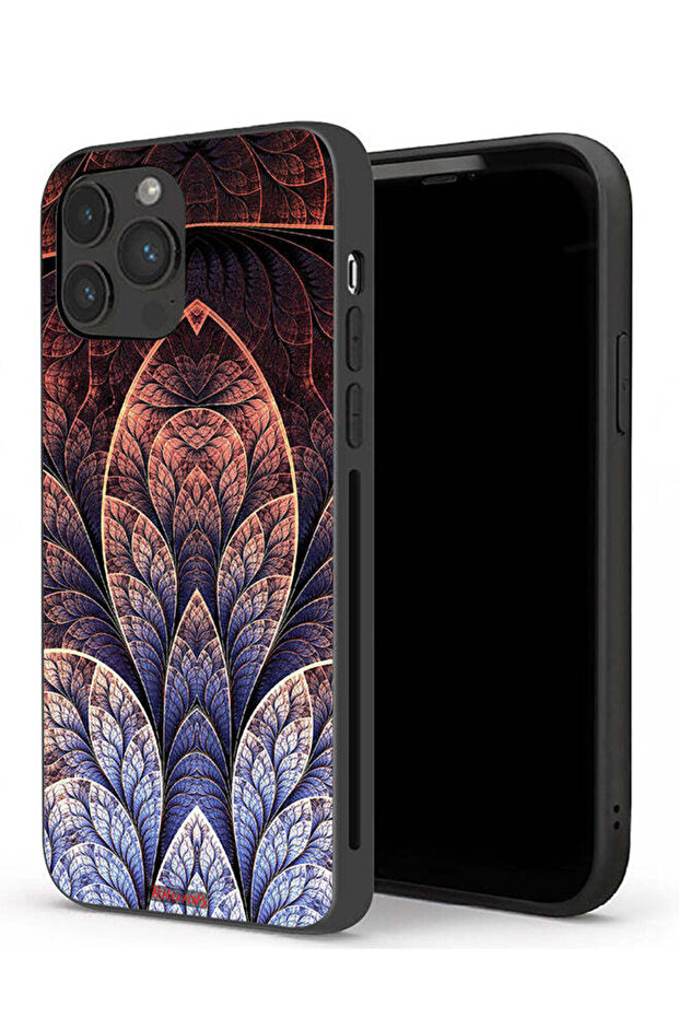 جراب حماية لجهاز Apple iPhone 13 Pro بتصميم زهور كسورية تجريدية