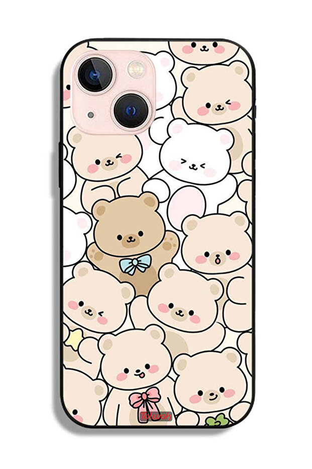 جراب حماية لجهاز Apple iPhone 13 mini بنقشة الدببة - 2