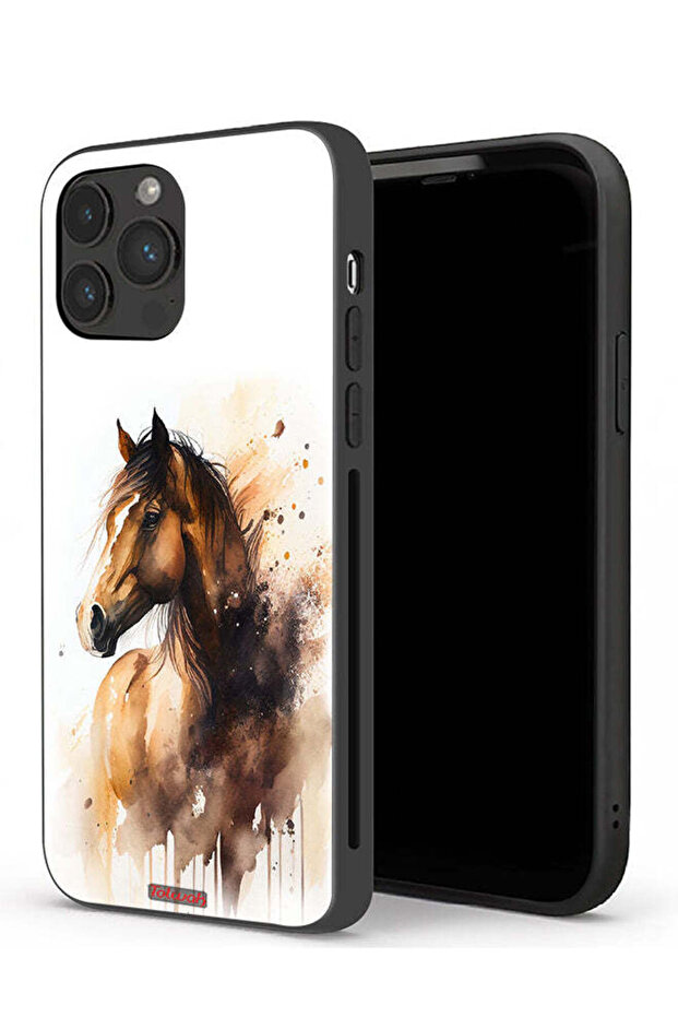 جراب حماية لجهاز Apple iPhone 13 Pro بتصميم حصان تجريدي