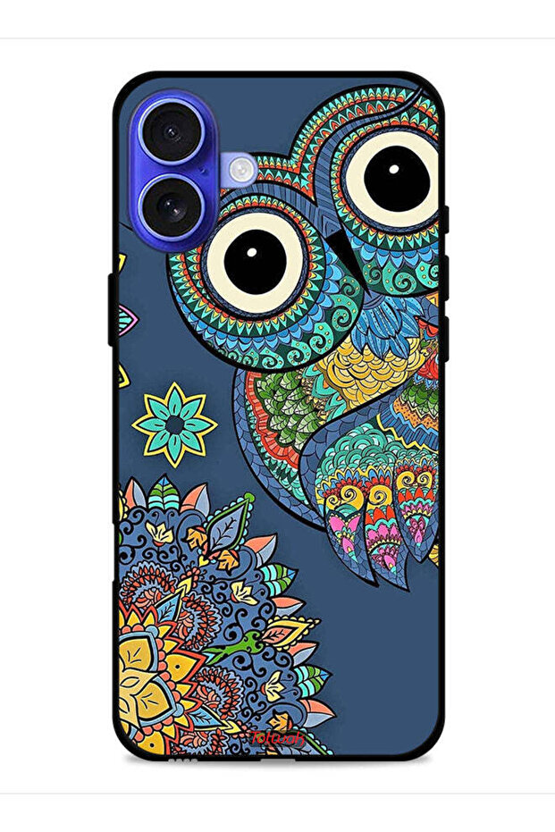 غطاء حماية لجهاز Apple iPhone 16 Plus بتصميم بومة زهرية