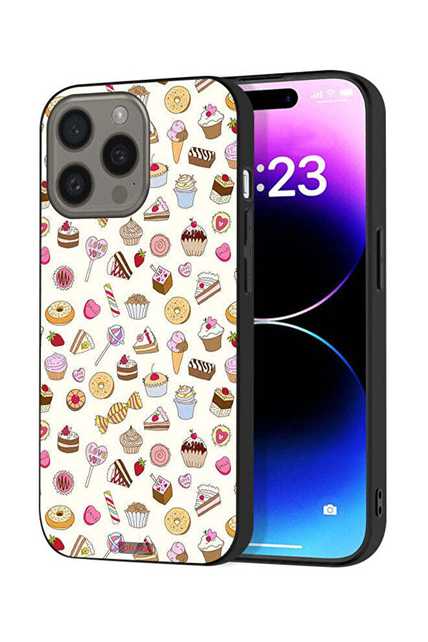 غطاء حماية لجهاز Apple iPhone 15 Pro Max بنمط العناصر المفضلة