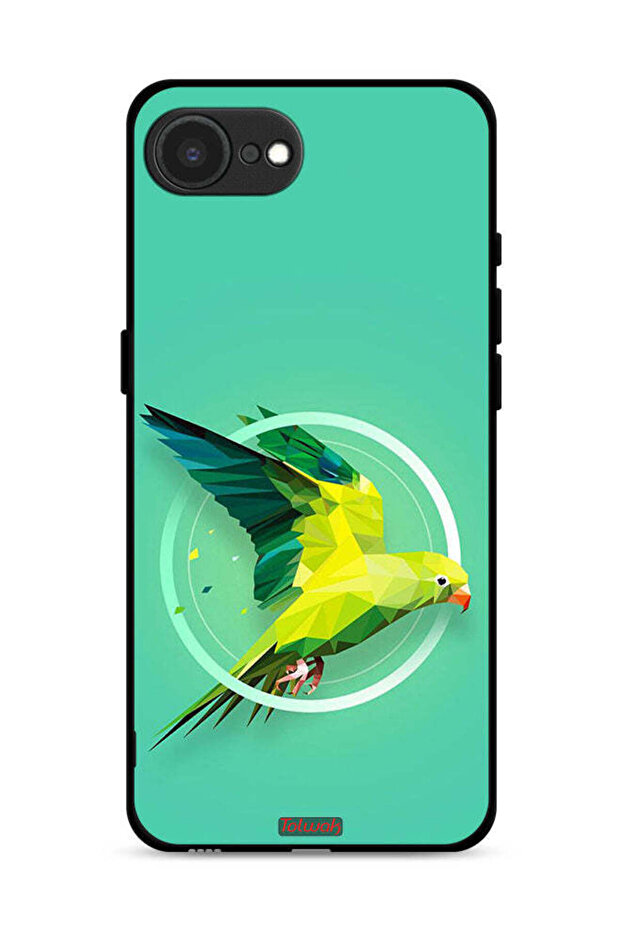 غطاء حماية لجهاز Apple iPhone 16e بتصميم فن تجريدي ببغاء