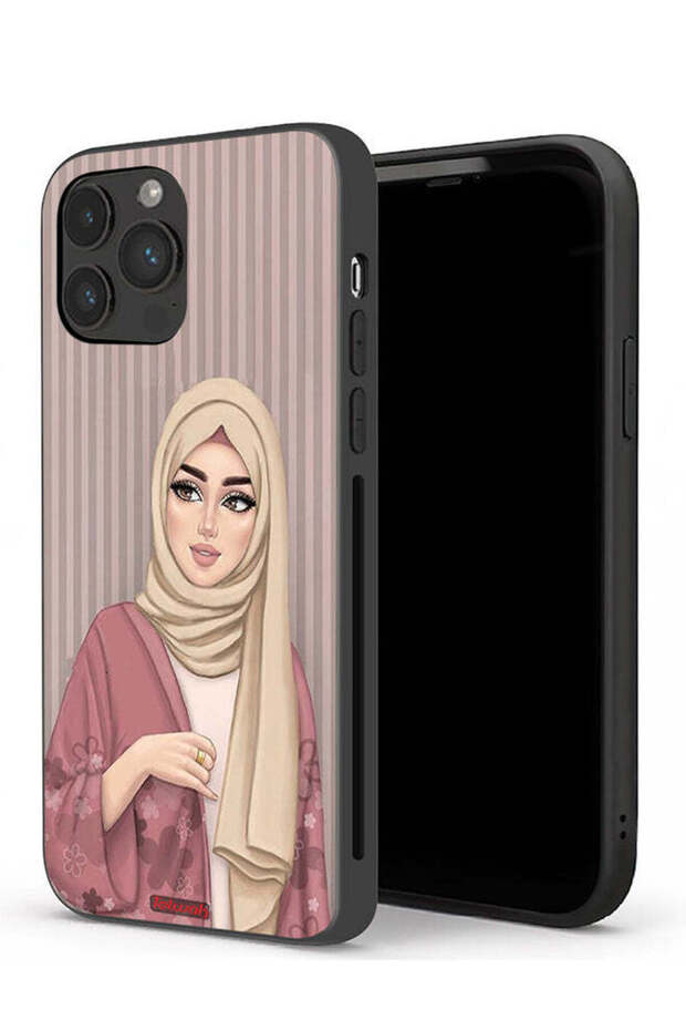 جراب حماية لجهاز Apple iPhone 13 Pro برسومات فتاة محجبة