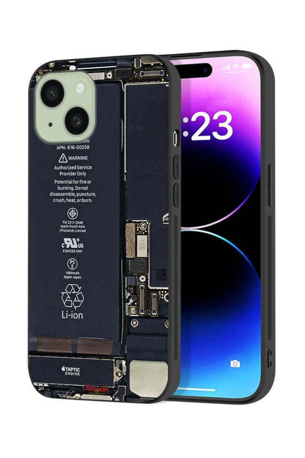 Apple iPhone 15 Plus Protective Case Cover Phone Circuit Pattern