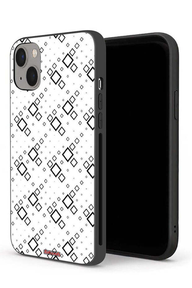 جراب حماية لجهاز Apple iPhone 13 mini بتصميم مربع تجريدي فني رقمي