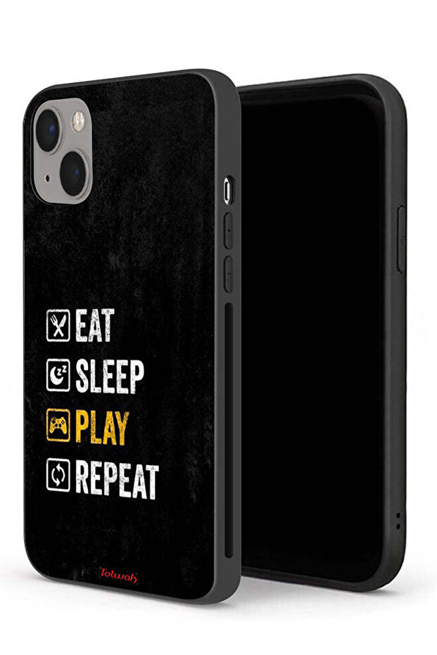 جراب حماية لجهاز Apple iPhone 13 mini، تناول الطعام، النوم، اللعب، التكرار