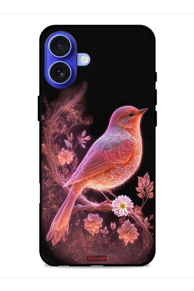 غطاء حماية لجهاز Apple iPhone 16 بتصميم طائر لطيف