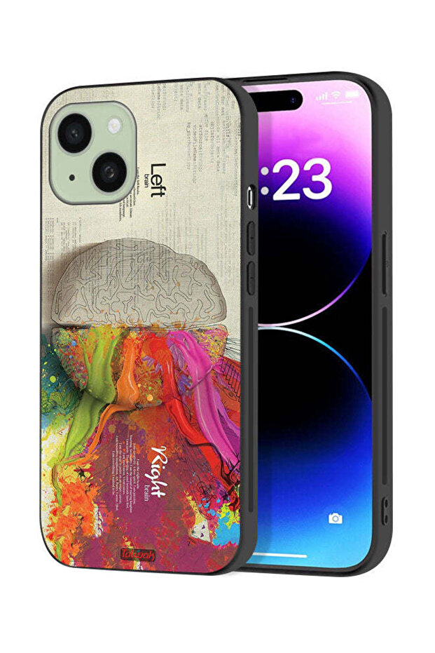 Apple iPhone 15 Plus Protective Case Cover Abstract Brain Science Artwork