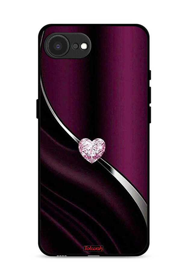 غطاء حماية لجهاز Apple iPhone 16e بتصميم قلب ماسي