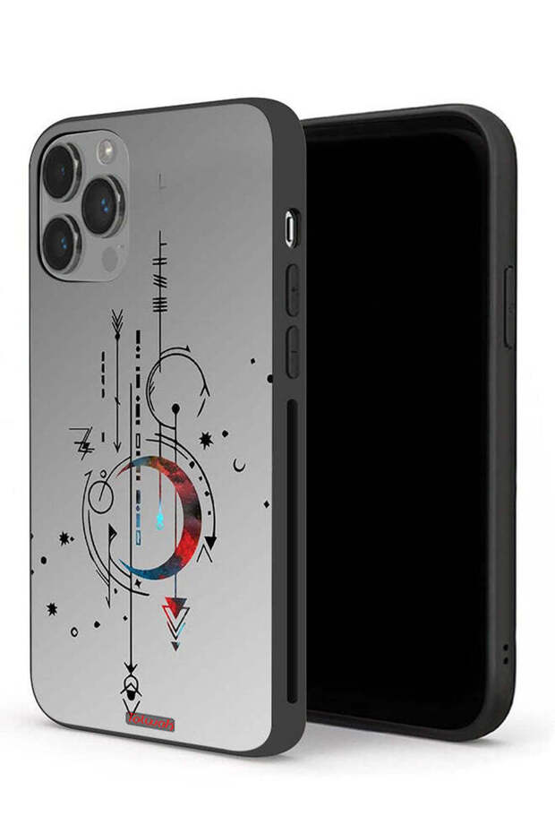 جراب حماية لجهاز Apple iPhone 14 Pro Max بنمط فني القمر والسهام