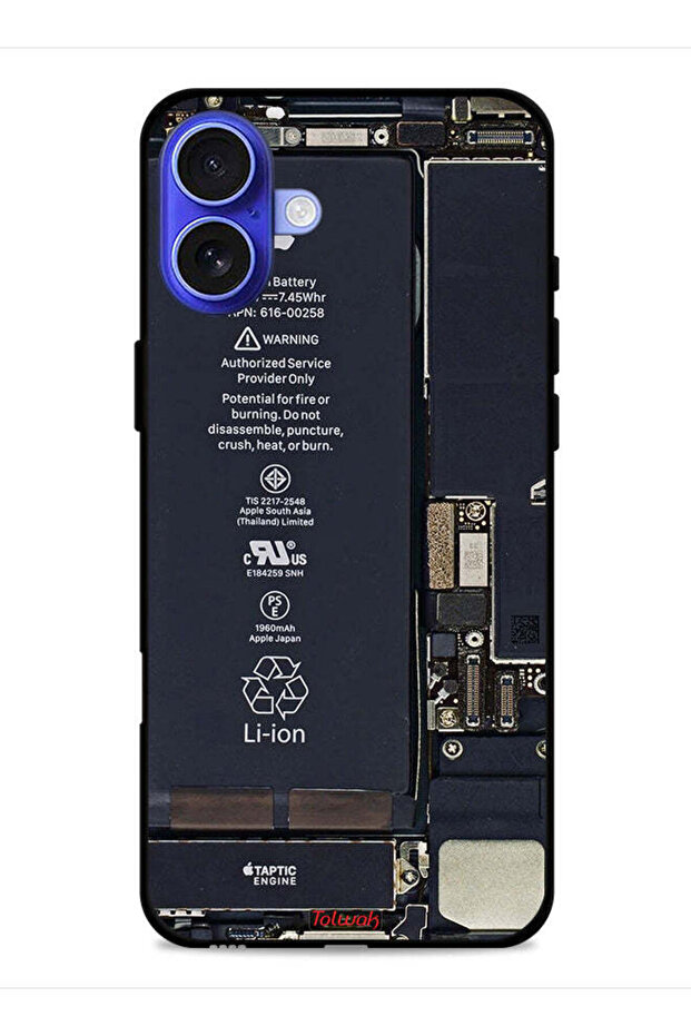 غطاء حماية لهاتف Apple iPhone 16 Plus بنمط دائرة الهاتف