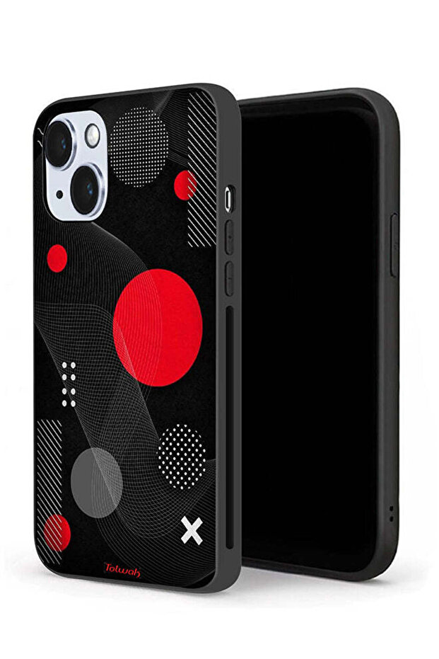 جراب حماية لجهاز Apple iPhone 14 بنمط دائري ومتقاطع - 1