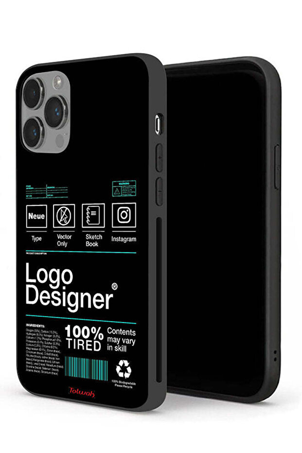 جراب حماية لجهاز Apple iPhone 14 Pro Max ملصق مصمم بشعار
