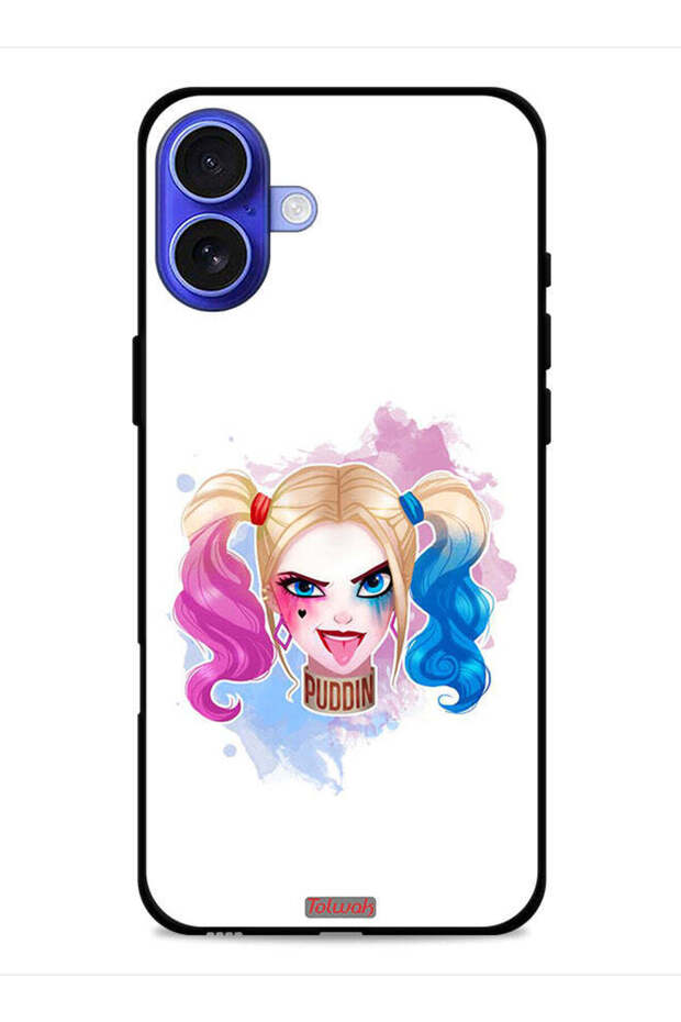 غطاء حماية لجهاز Apple iPhone 16 Plus برسومات هارلي كوين