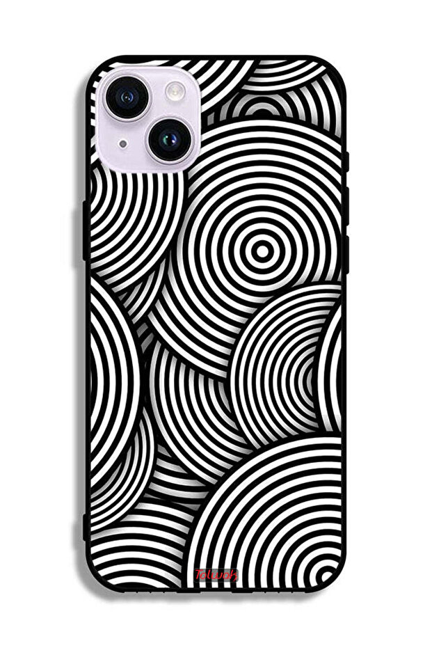 جراب حماية لجهاز Apple iPhone 14 بنمط دوائر وهمية - 2