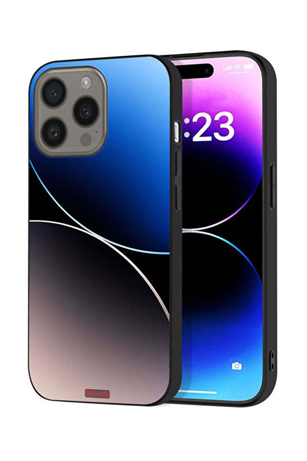 غطاء حماية لجهاز Apple iPhone 15 Pro Max بنمط خطوط منحنية