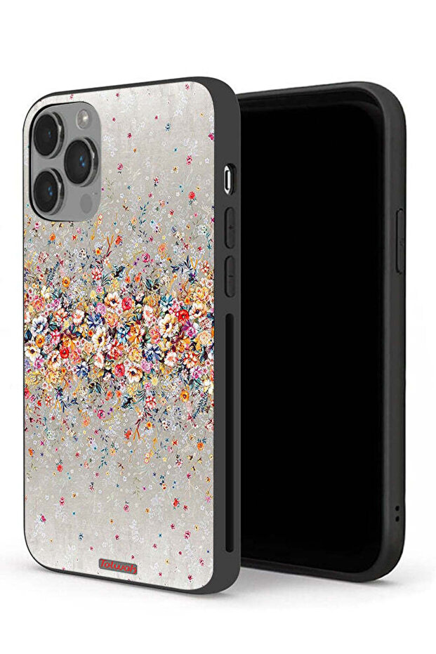 جراب حماية لجهاز Apple iPhone 14 Pro برسومات زهور صغيرة وفن تجريدي