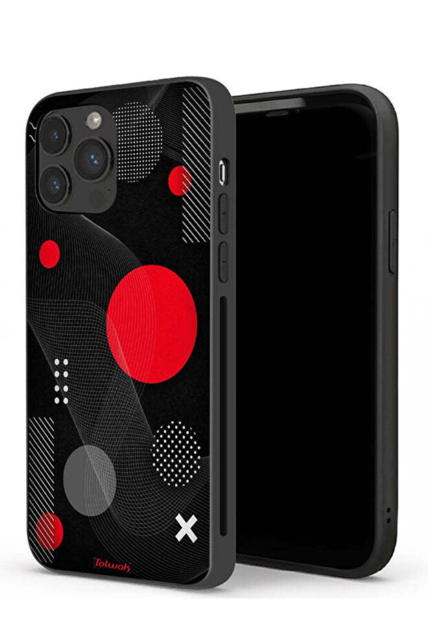 جراب حماية لجهاز Apple iPhone 13 Pro بنمط دائري ومتقاطع - 1