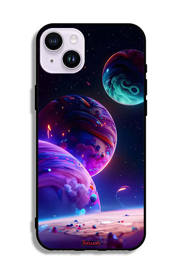 جراب حماية لجهاز Apple iPhone 14 بنمط كوكبي - 2