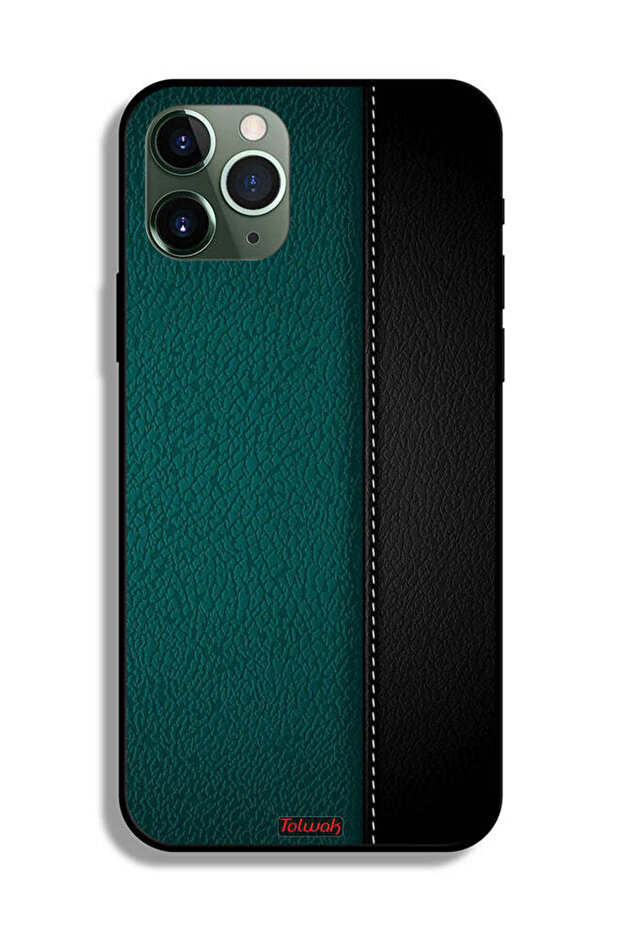 جراب حماية جلدي منقوش لهاتف Apple iPhone 11 Pro Max - 2