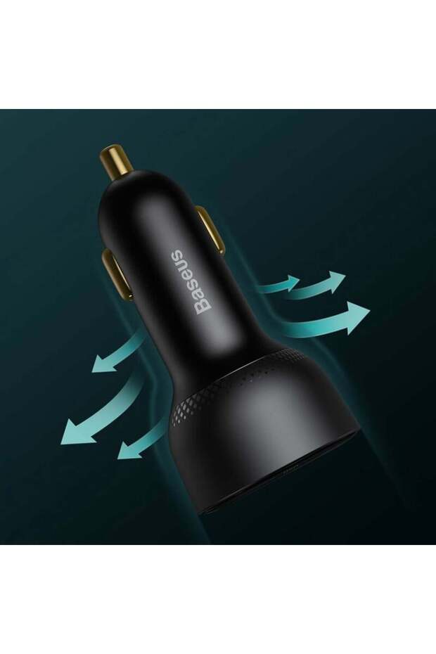 Încărcător auto USB, Tip-C, 100W, 5A + cablu Tip-C la Tip-C - (TZCCZX-01) - Negru - 3