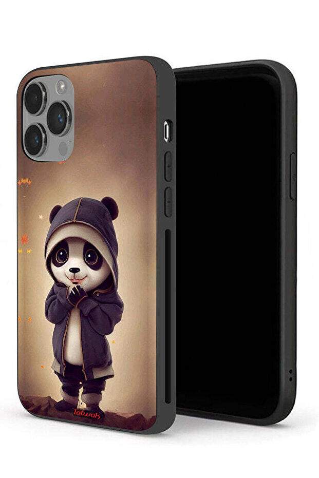 جراب حماية لجهاز Apple iPhone 14 Pro Max بتصميم باندا صغير لطيف