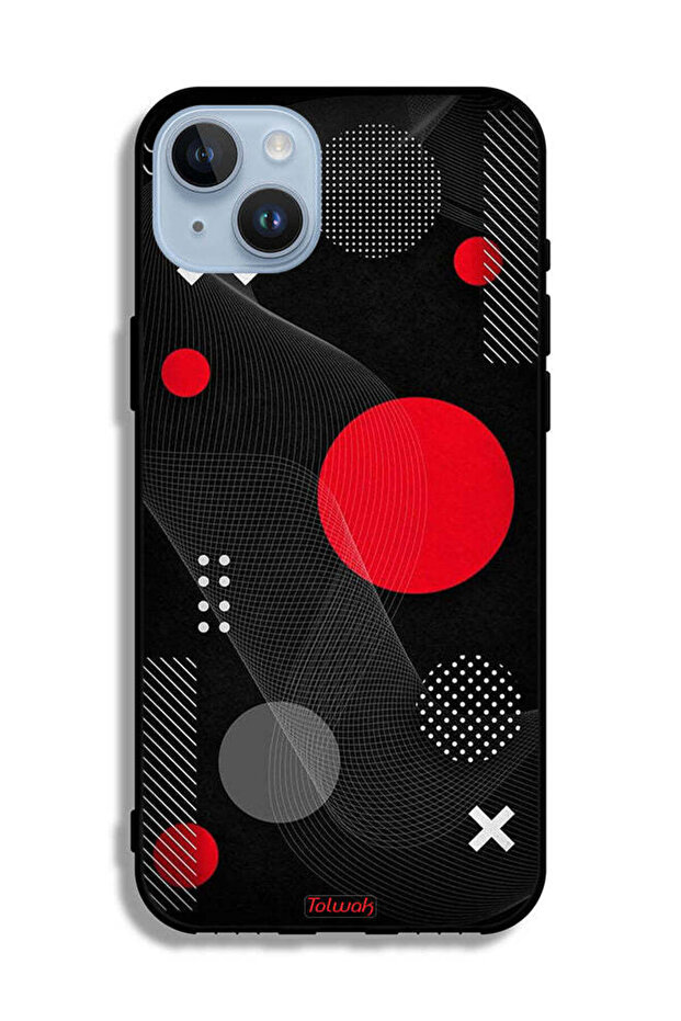Apple iPhone 14 Plus Protective Case Round And Cross Shape Pattern - 2