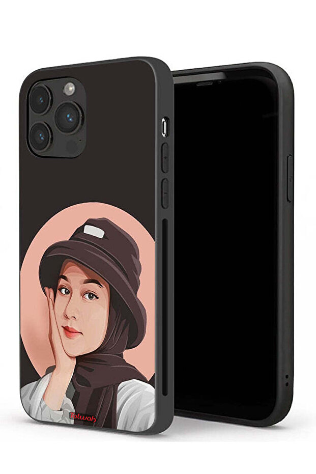 جراب حماية لجهاز Apple iPhone 13 Pro بتصميم فتاة قبعة لطيفة
