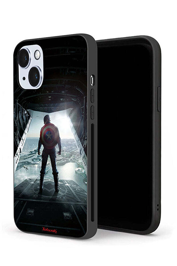 جراب حماية لجهاز Apple iPhone 14 Plus بتصميم صورة كابتن أمريكا