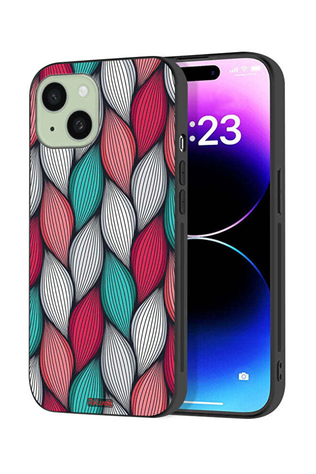 Apple iPhone 15 Plus Protective Case Cover Feather Pattern