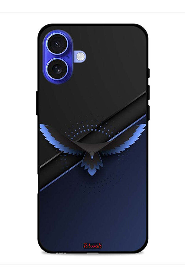 غطاء حماية لجهاز Apple iPhone 16 Plus بتصميم نسر فني تجريدي رقمي