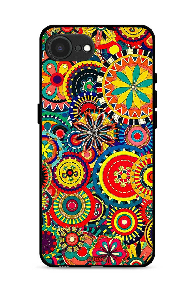 غطاء حماية لجهاز Apple iPhone 16e بنمط ماندالا ملون