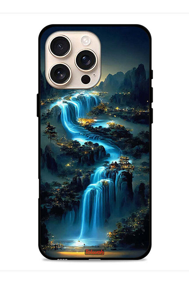 غطاء حماية لجهاز Apple iPhone 16 Pro Max بتصميم شلال فني